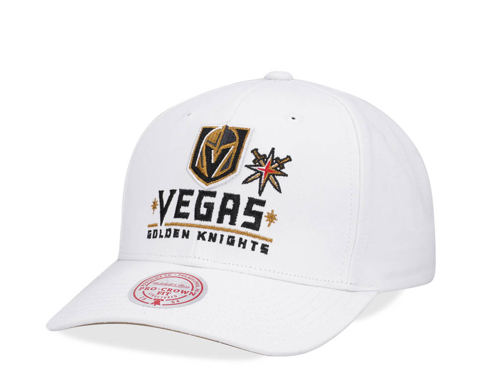 Mitchell & Ness Vegas Golden Knights All in Pro White Snapback Hat