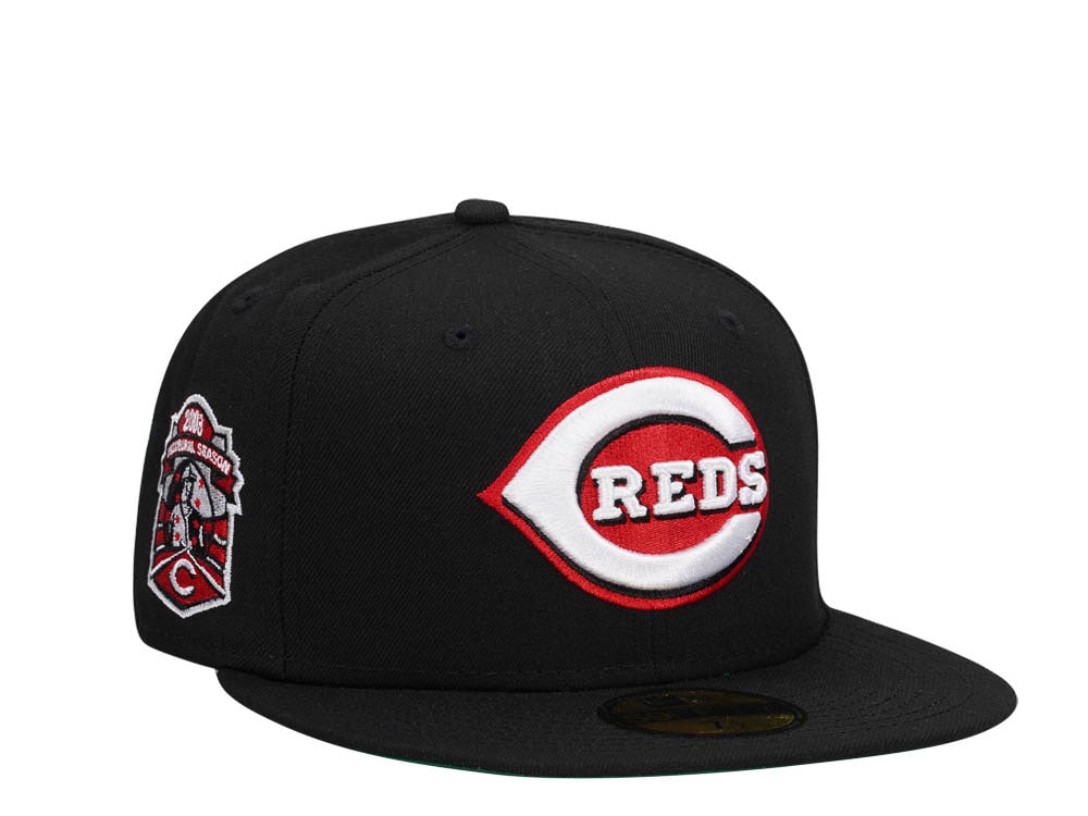 New Era Cincinnati Reds Inaugural Season 2003 Black Dome Throwback Edition 59Fifty Fitted Hat