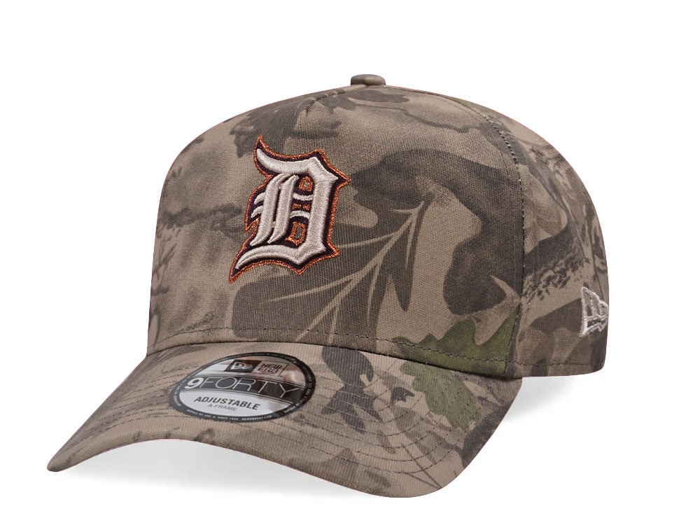 New Era Detroit Tigers Leaf Camo Copper 9Forty A Frame Snapback Cap