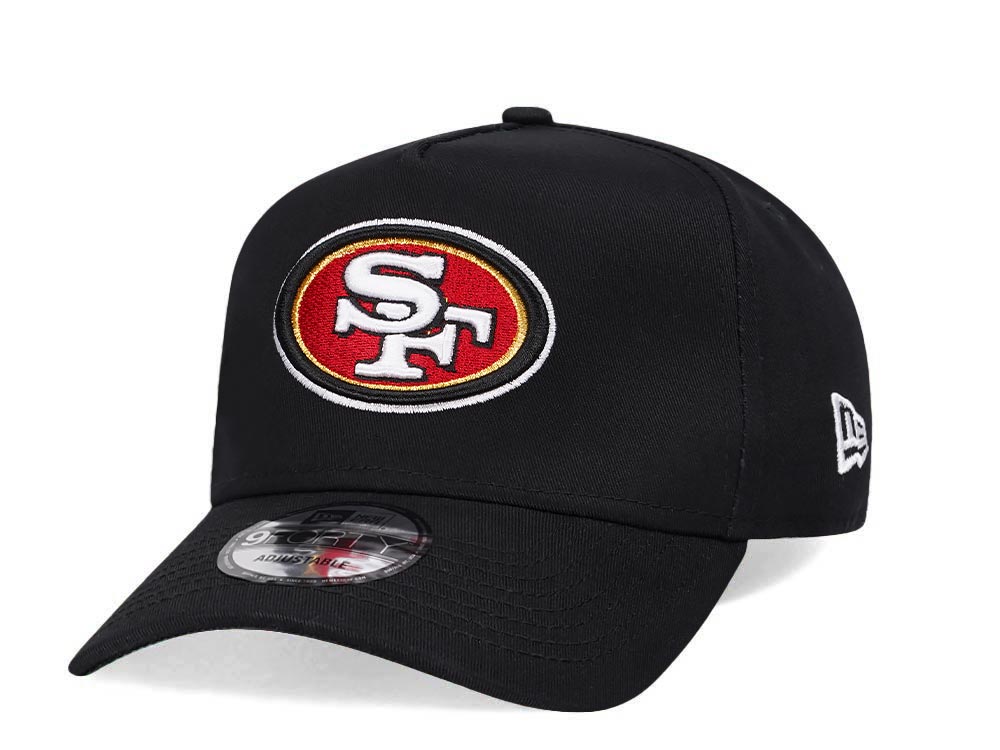 New Era San Francisco 49ers Black 9Forty A Frame Snapback Cap