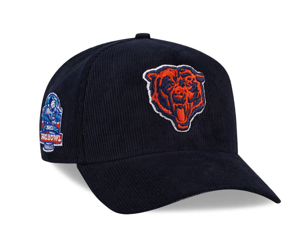 New Era Chicago Bears Pro Bowl 1983 Black Corduroy Edition 9Forty A Frame Snapback Hat