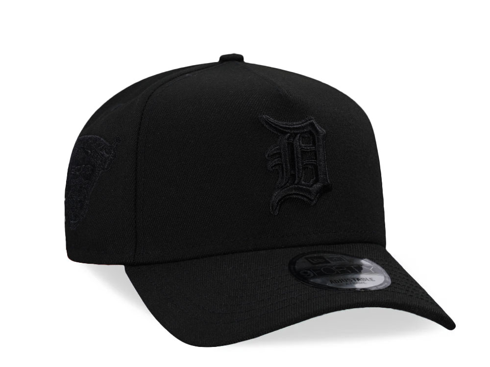 New Era Detroit Tigers World Series 2000 Black On Black 9Forty A Frame Snapback Hat