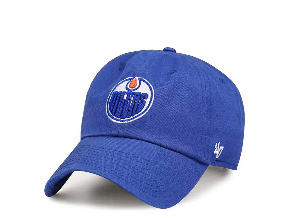 47Brand Edmonton Oilers Royal Clean Up Strapback Cap