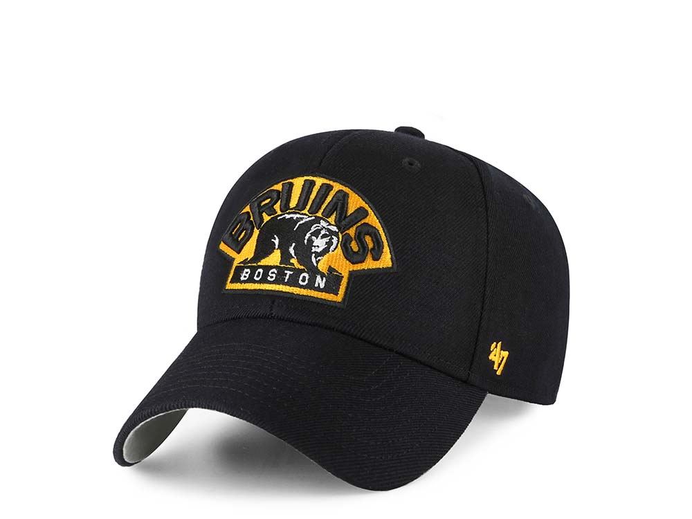 47Brand Boston Bruins Classic Black Strapback Hat