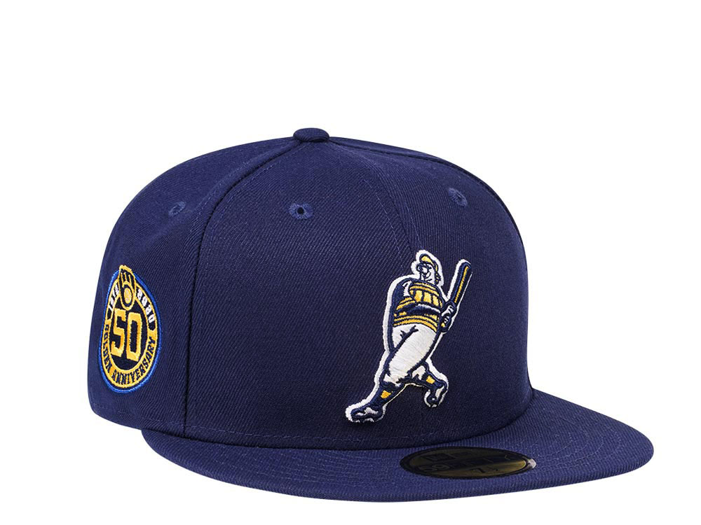 New Era Milwaukee Brewers 50th Anniversary Navy Edition 59Fifty Fitted Hat