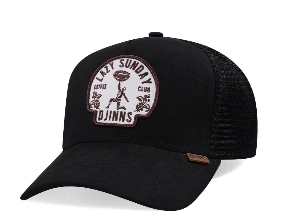 Djinns Lazy Sunday Classic Black Trucker Snapback Hat