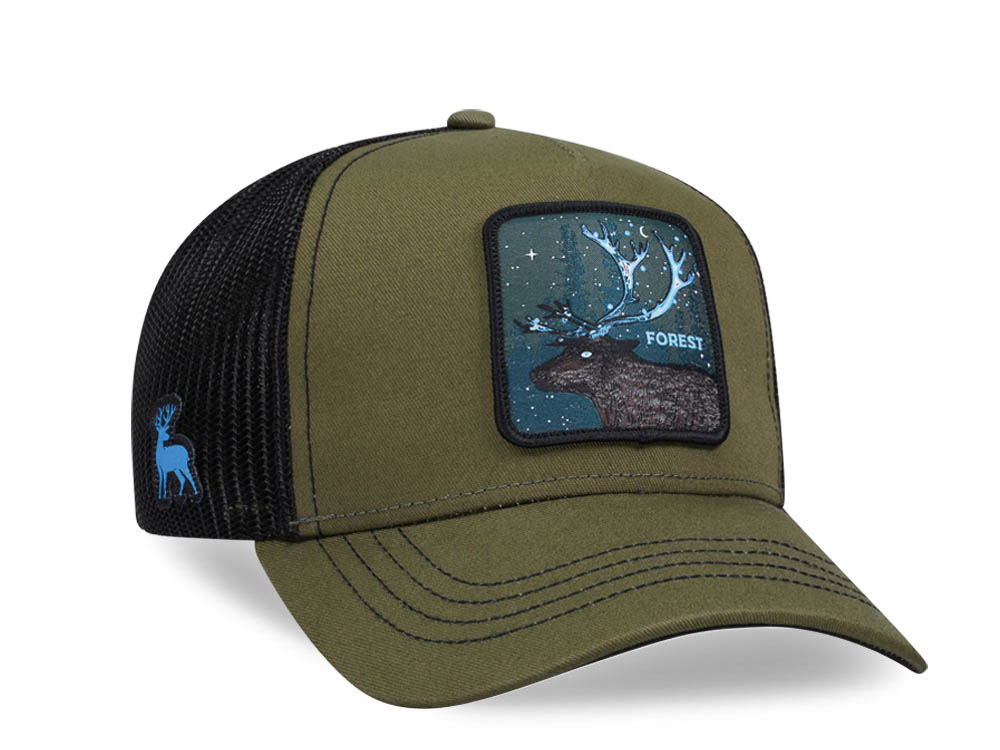 Capslab Fantastic Beasts Forest Black Olive Trucker Snapback Cap