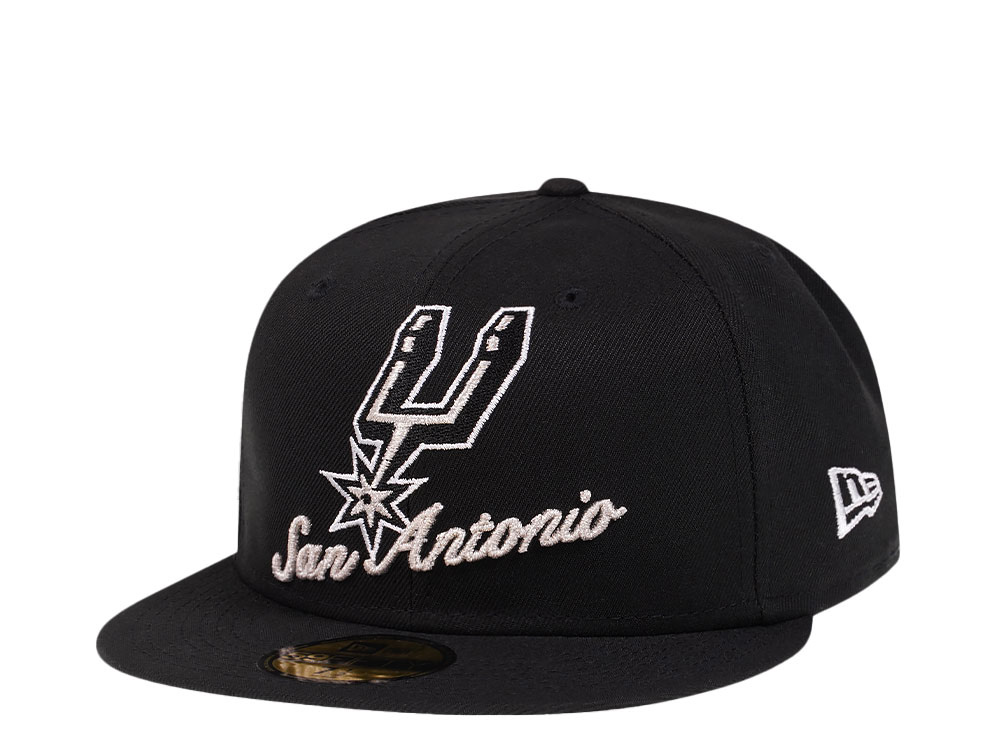 New Era San Antonio Spurs Black Duallogo Edition 59Fifty Fitted Hat