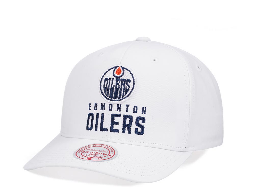 Mitchell & Ness Edmonton Oilers All in Pro White Snapback Hat