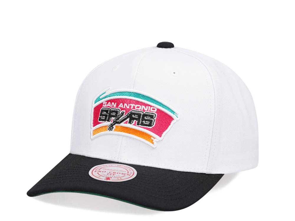 Mitchell & Ness San Antonio Spurs Team Two Tone 2.0 Pro White Snapback Hat