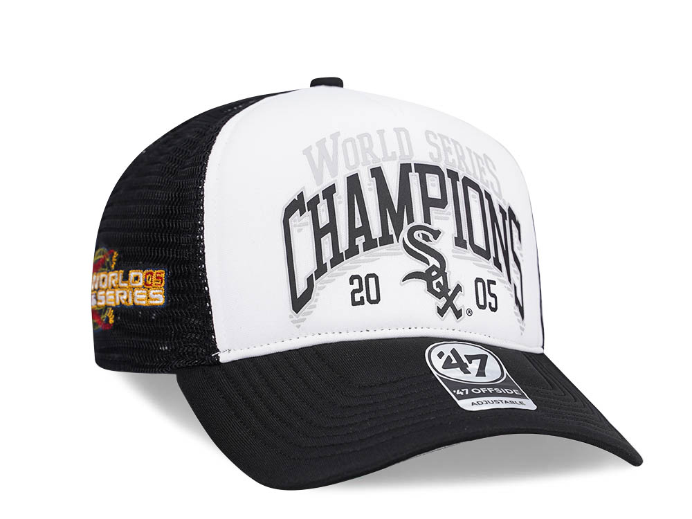 47Brand Chicago White Sox BCPTN World Series Black Foam Champ Offside Trucker Snapback Hat