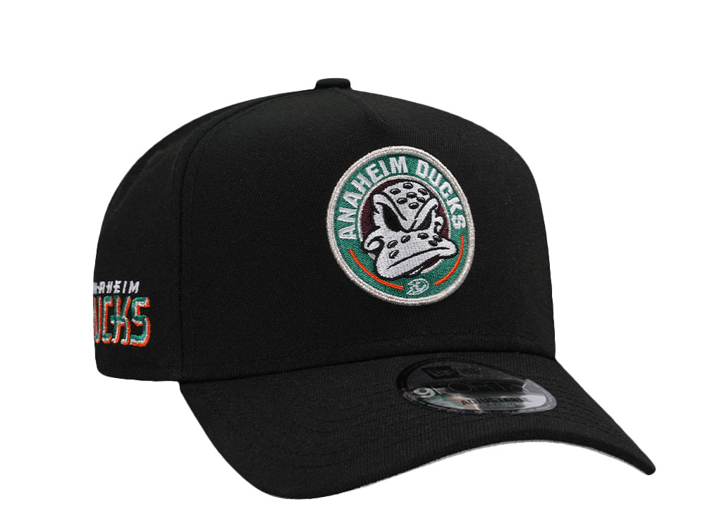 New Era Anaheim Ducks Black Prime Edition 9Forty A Frame Snapback Hat