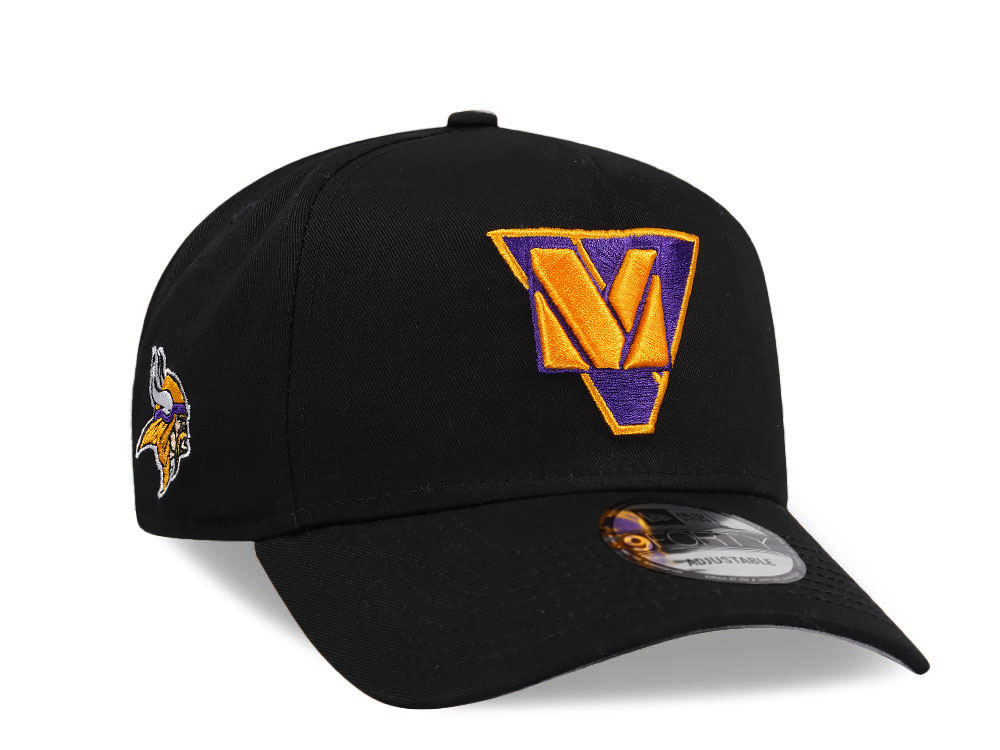 New Era Minnesota Vikings City Originals Black 9Forty A Frame Snapback Hat