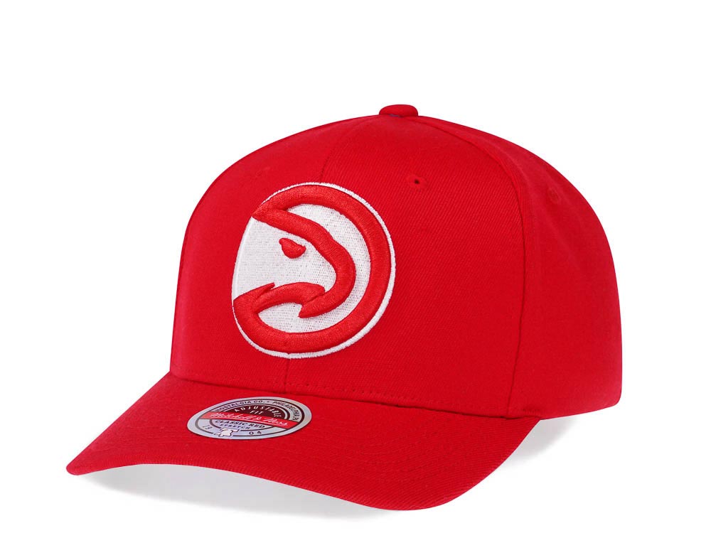 Mitchell & Ness Atlanta Hawks Team Ground Red Line Solid Flex Snapback Hat