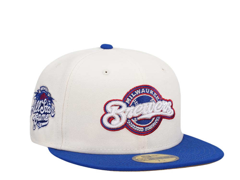 New Era Milwaukee Brewers All Star Game 2002 Cream Prime Two Tone Edition 59Fifty Fitted Hat