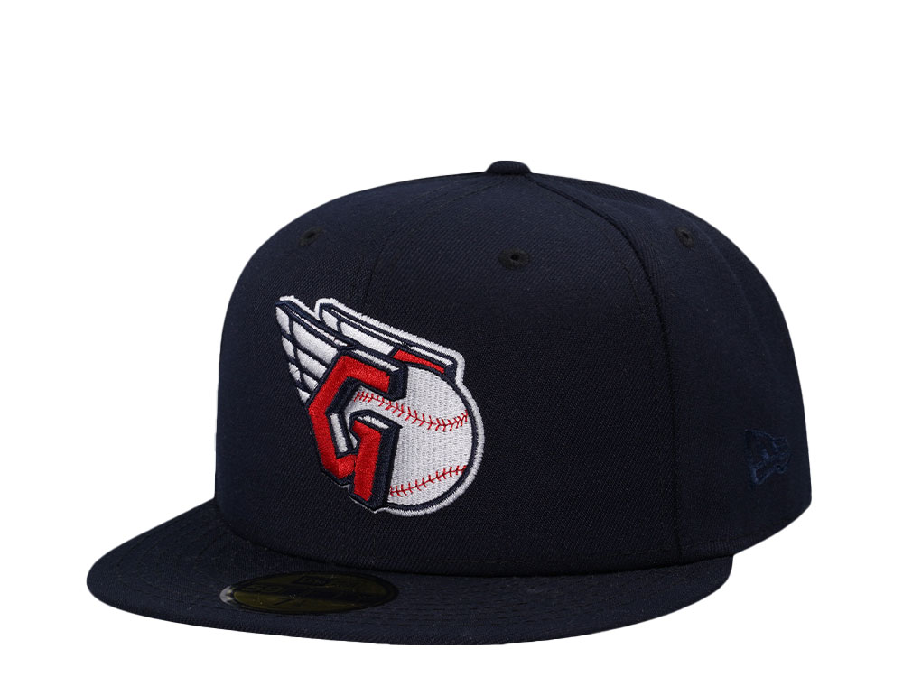 New Era Cleveland Guardians Navy Classic Edition 59Fifty Fitted Hat