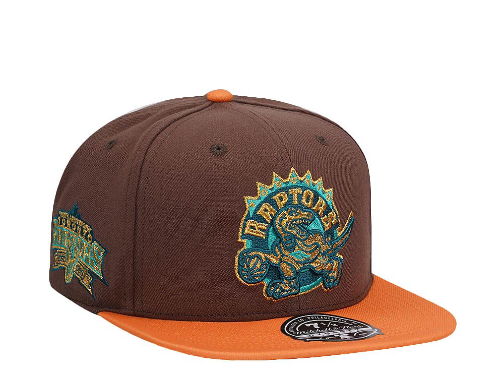 Mitchell & Ness Toronto Raptors 10th Anniversary Copper Top Hardwood Classic Dynasty Fitted Hat