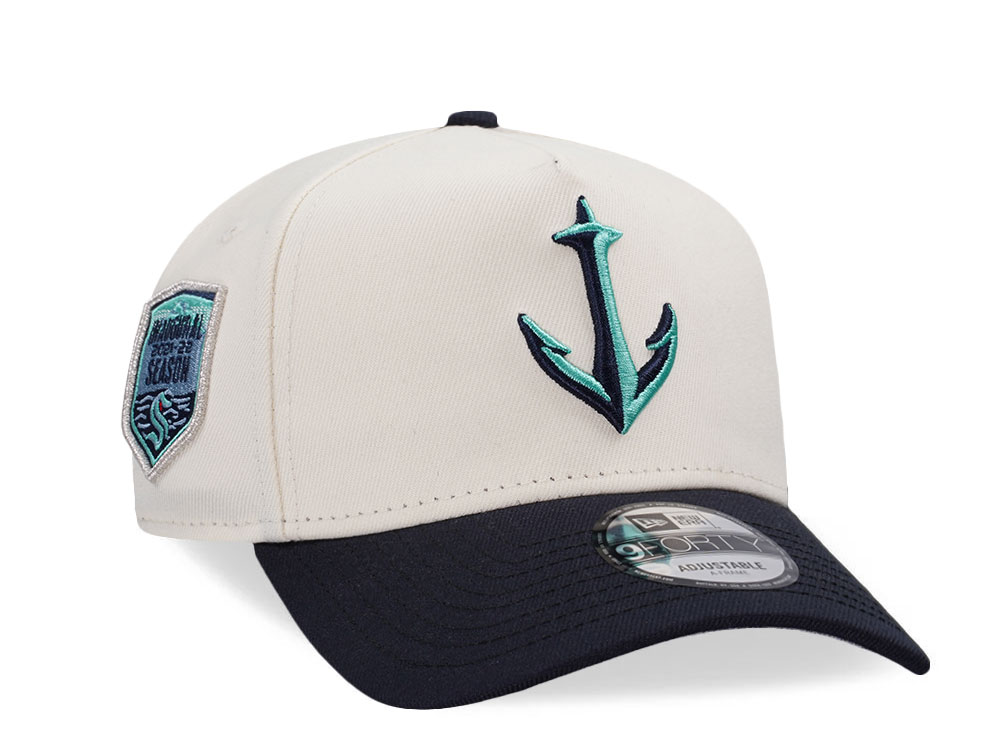 New Era Seattle Kraken Inaugural Season Chrome Two Tone Edition 9Forty A Frame Snapback Cap