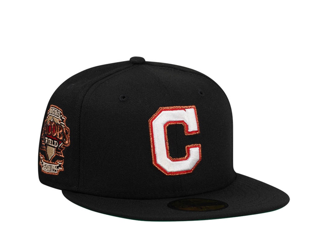 New Era Cleveland Indians Jacobs Field Black Throwback Edition 59Fifty Fitted Hat