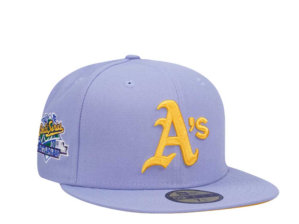 New Era Oakland Athletics World Series 1989 Lavender Edition 59Fifty Fitted Cap