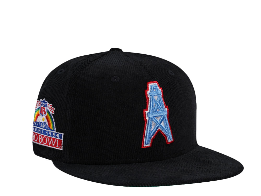 New Era Houston Oilers Pro Bowl 1990 Black Corduroy Edition 59Fifty Fitted Hat