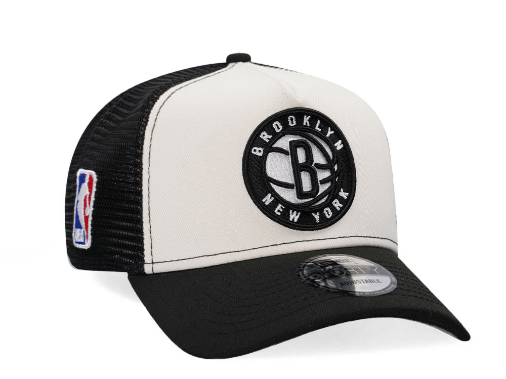 New Era Brooklyn Nets Classic Two Tone Edition Trucker 9Forty A Frame Snapback Hat