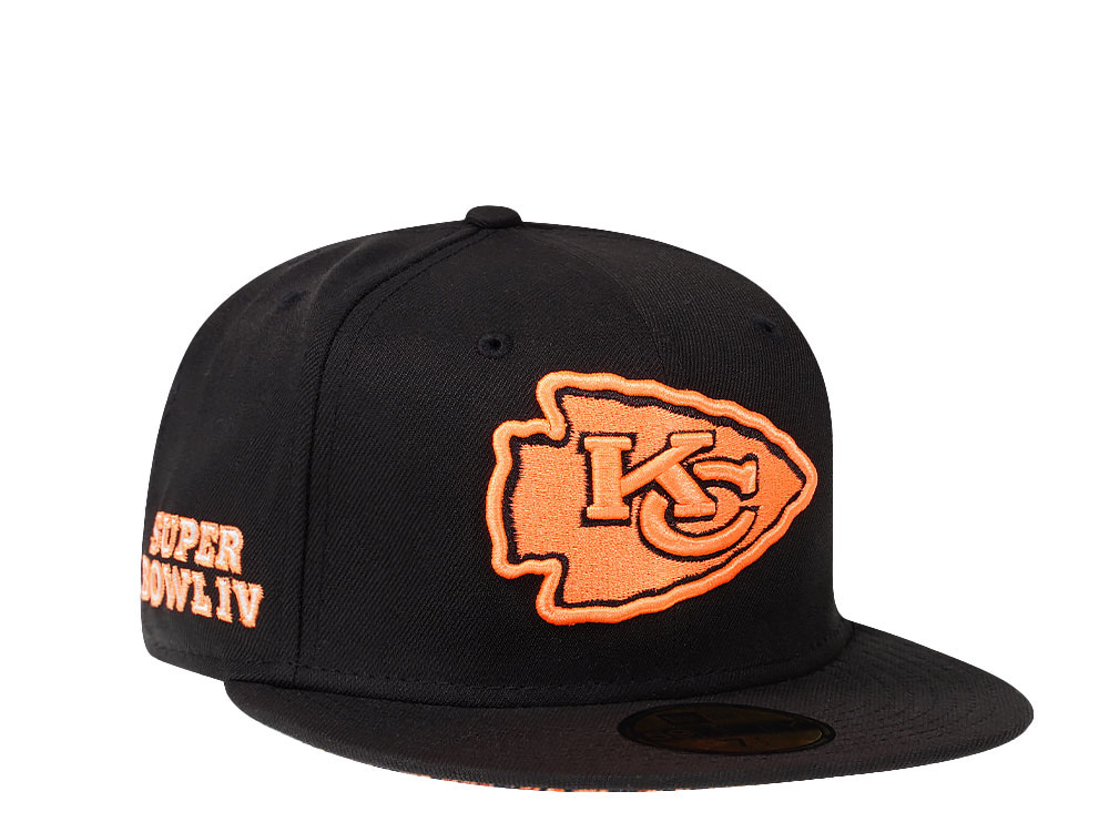 New Era Kansas City Chiefs Super Bowl IV Black Summerpop Edition 59Fifty Fitted Hat