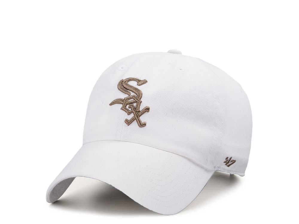 47Brand Chicago White Sox Classic White Clean up Snapback Cap