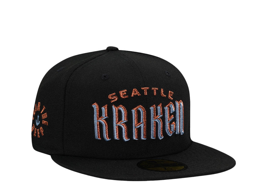 New Era Seattle Kraken Fear the Deep Metallic Prime Edition 59Fifty Fitted Hat