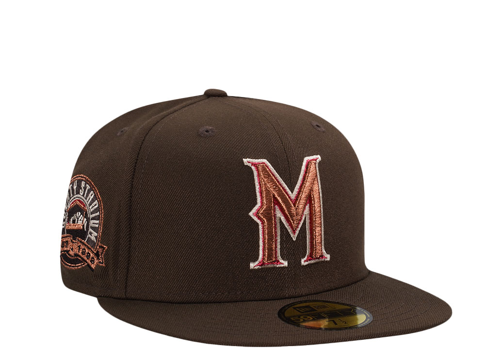 New Era Milwaukee Brewers County Stadium Coffee Copper Edition 59Fifty Fitted Hat