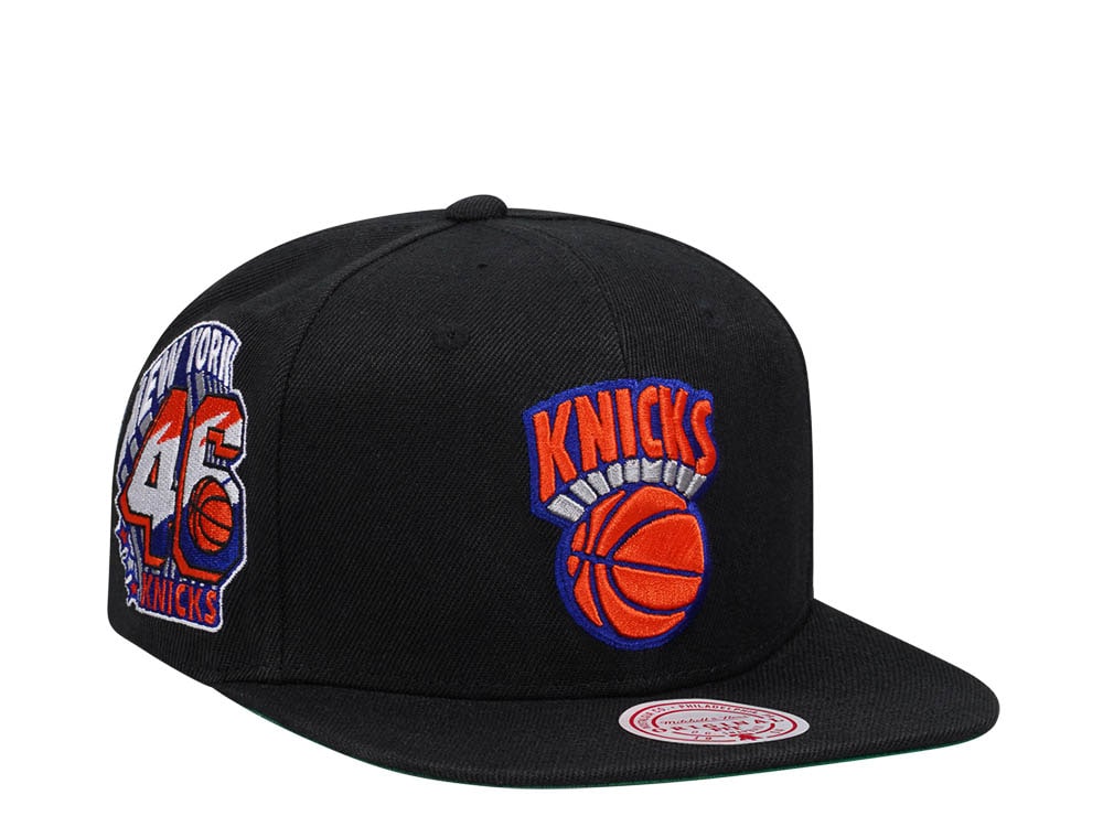 Mitchell & Ness New York Knicks NBA Black Side Jam Throwback Edition Snapback Hat