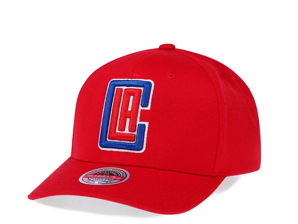 Mitchell & Ness Los Angeles Clippers Team Ground Red Line Solid Flex Snapback Hat