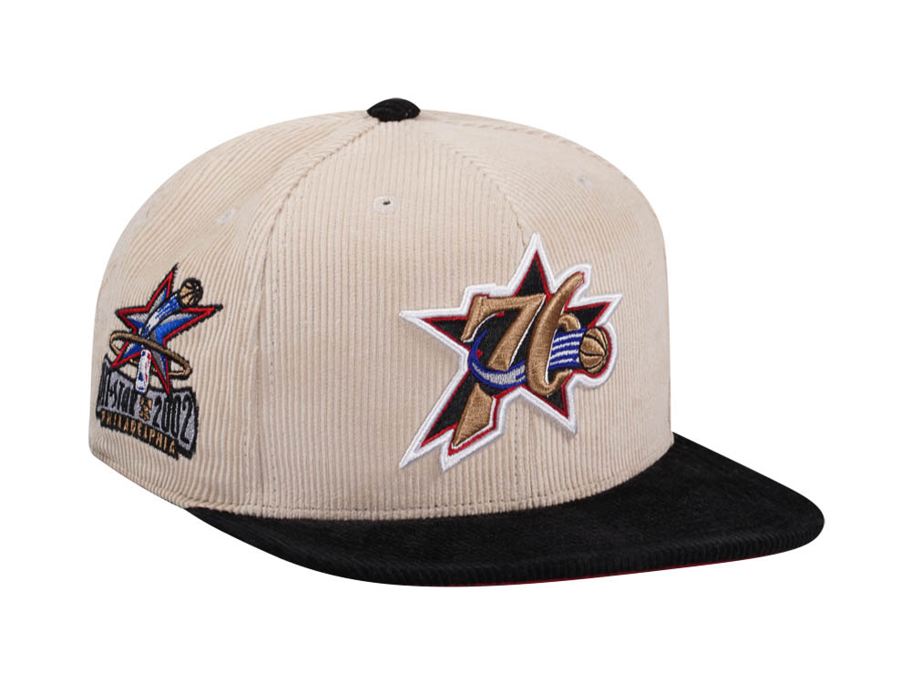 Mitchell & Ness Philadelphia 76ers All Star 2002 Two Tone Hardwood Classic Cord Edition Dynasty Fitted Hat