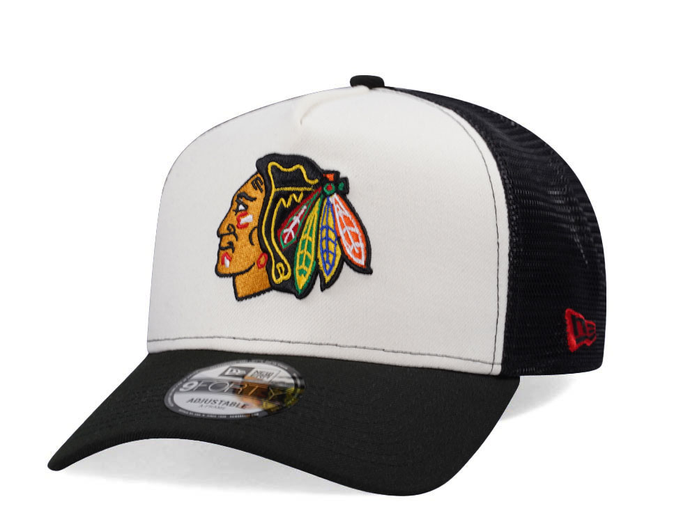 New Era Chicago Blackhawks Chrome Two Tone Edition Trucker 9Forty A Frame Snapback Cap