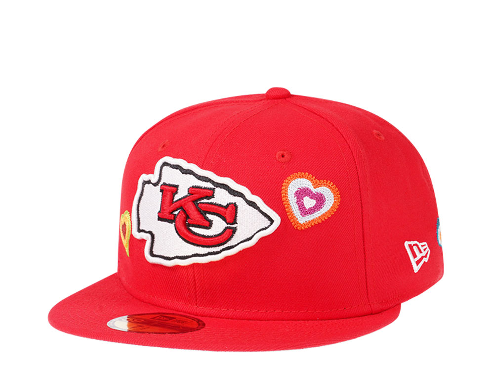 New Era Kansas City Chiefs Red Chainstitchheart Edition 59Fifty Fitted Hat