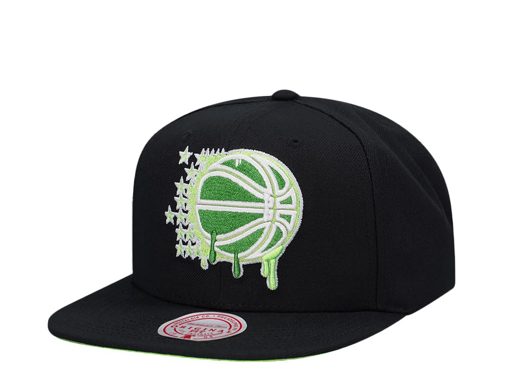 Mitchell & Ness Orlando Magic Slime Drip Hardwood Classic Snapback Hat