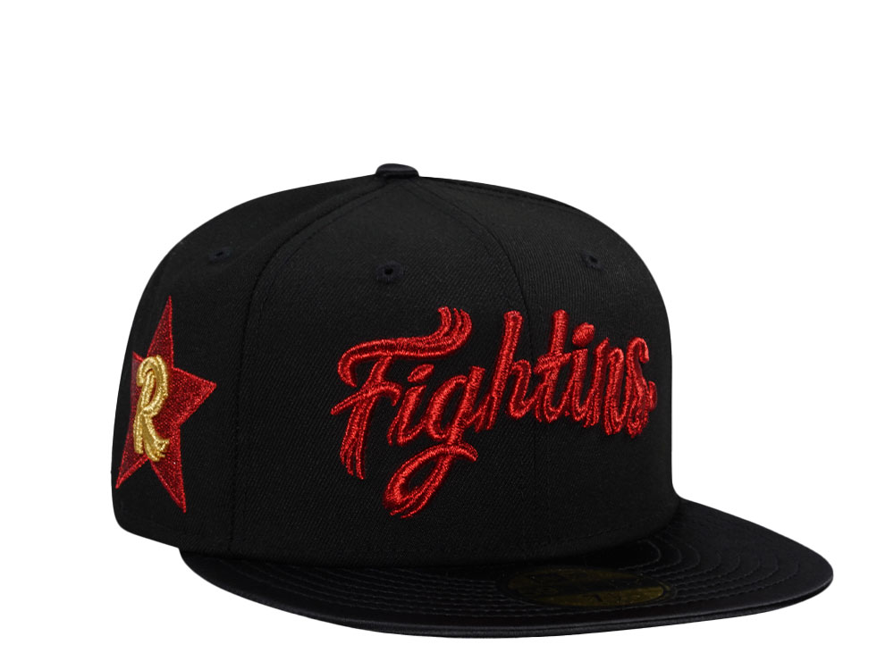 New Era Reading Fighting Phils Black Satin Brim Prime Edition 59Fifty Fitted Cap