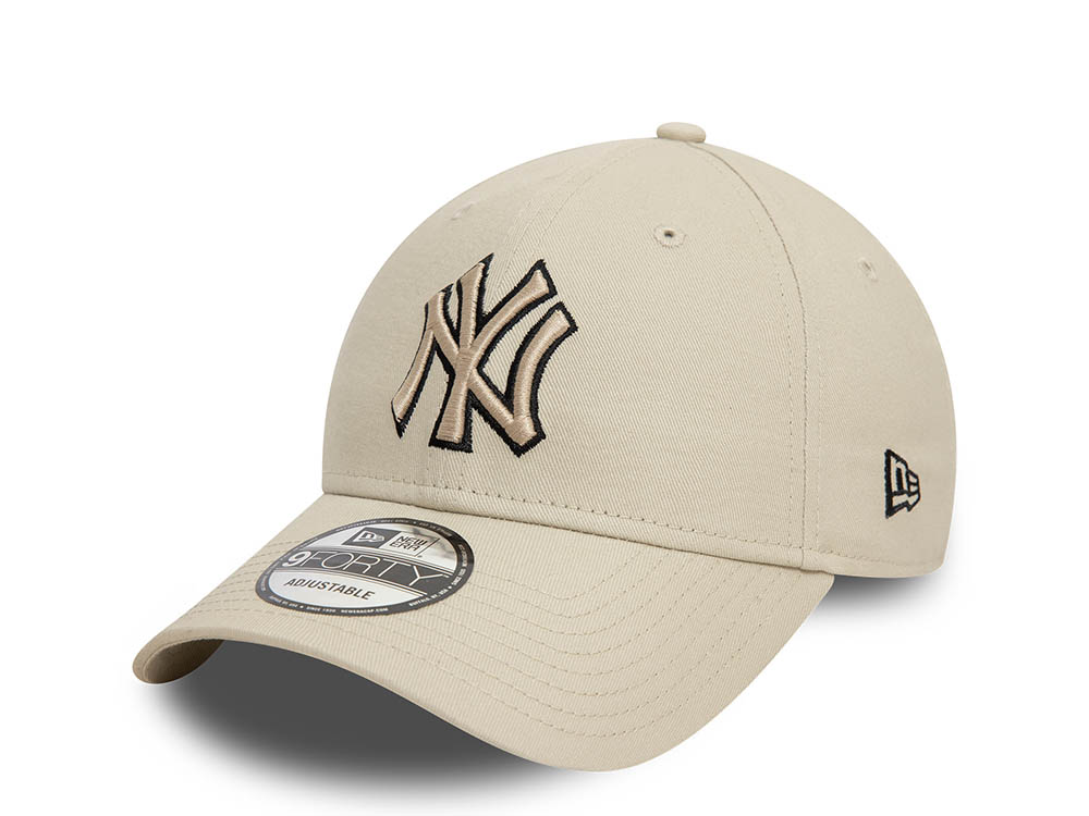 New Era New York Yankees Team Outline White 9Forty Strapback Cap