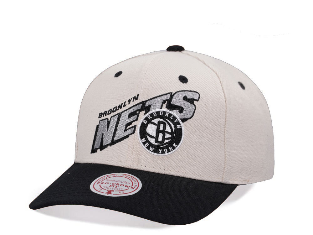 Mitchell & Ness Brooklyn Nets Chrome Two Tone Pro Crown Fit Snapback Hat