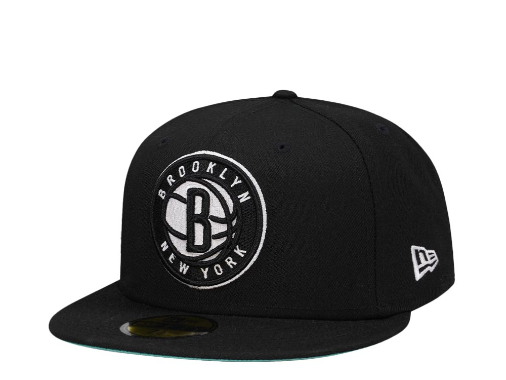 New Era Brooklyn Nets Black Teal Edition 59Fifty Fitted Hat