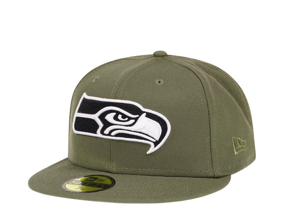 New Era Seattle Seahawks Olive Gray Edition 59Fifty Fitted Hat