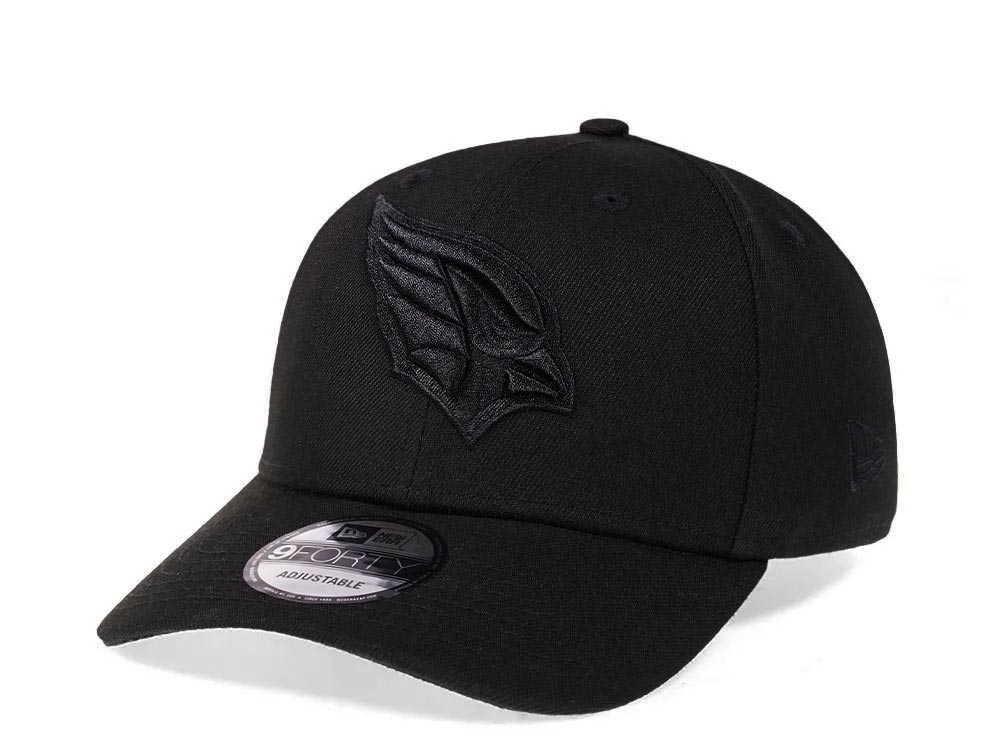 New Era Arizona Cardinals All Black 9Forty Snapback Hat