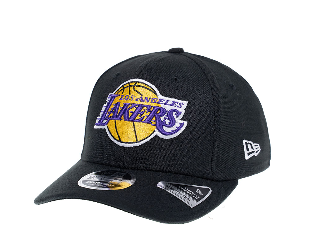 New Era Los Angeles Lakers Stretch 9Fifty Logo Black Snapback Hat