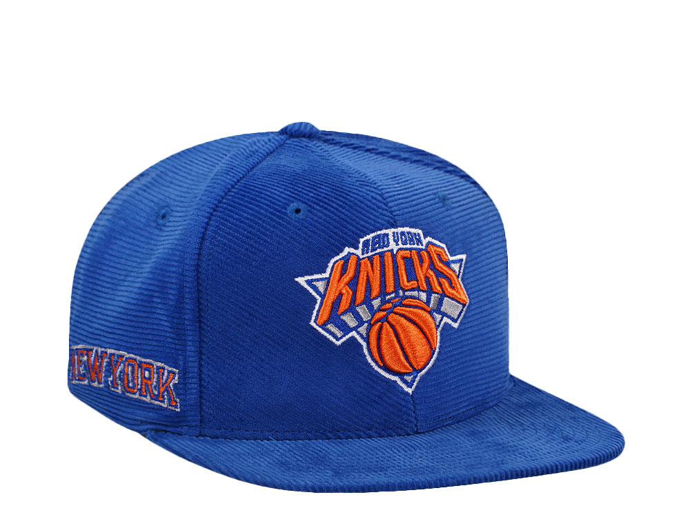 Mitchell & Ness New York Knicks Blue Cord Throwback Snapback Hat