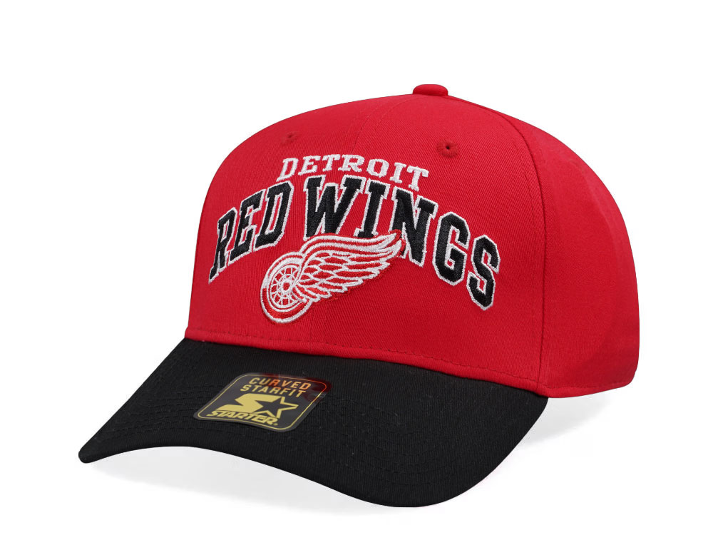 Starter Detroit Red Wings Crowd Pleaser Edition Red Curved Snapback Cap