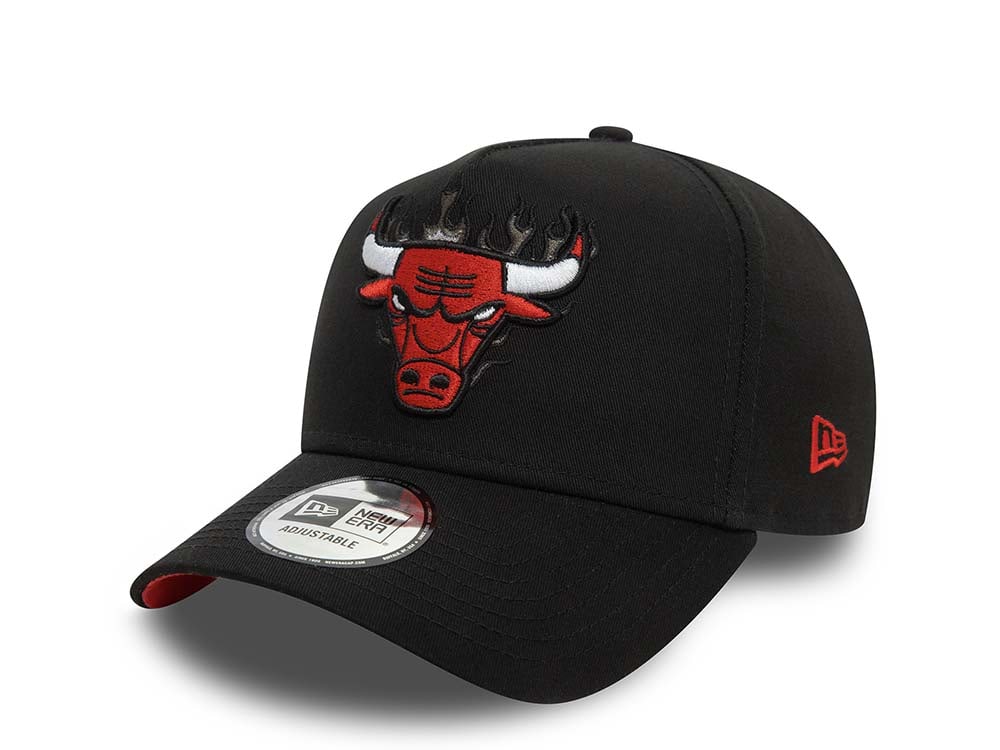 New Era Chicago Bulls Flame Edition Black 9Forty A Frame Snapback Hat