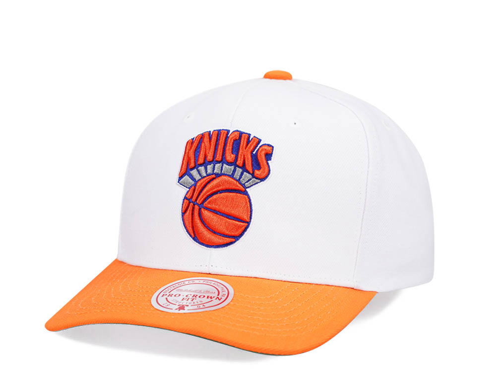 Mitchell & Ness New York Knicks Team Two Tone 2.0 Pro White Snapback Hat