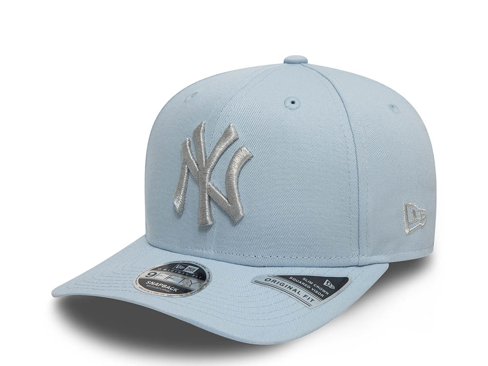 New Era New York Yankees Metallic Pale Blue 9Fifty Original Fit Snapback Cap