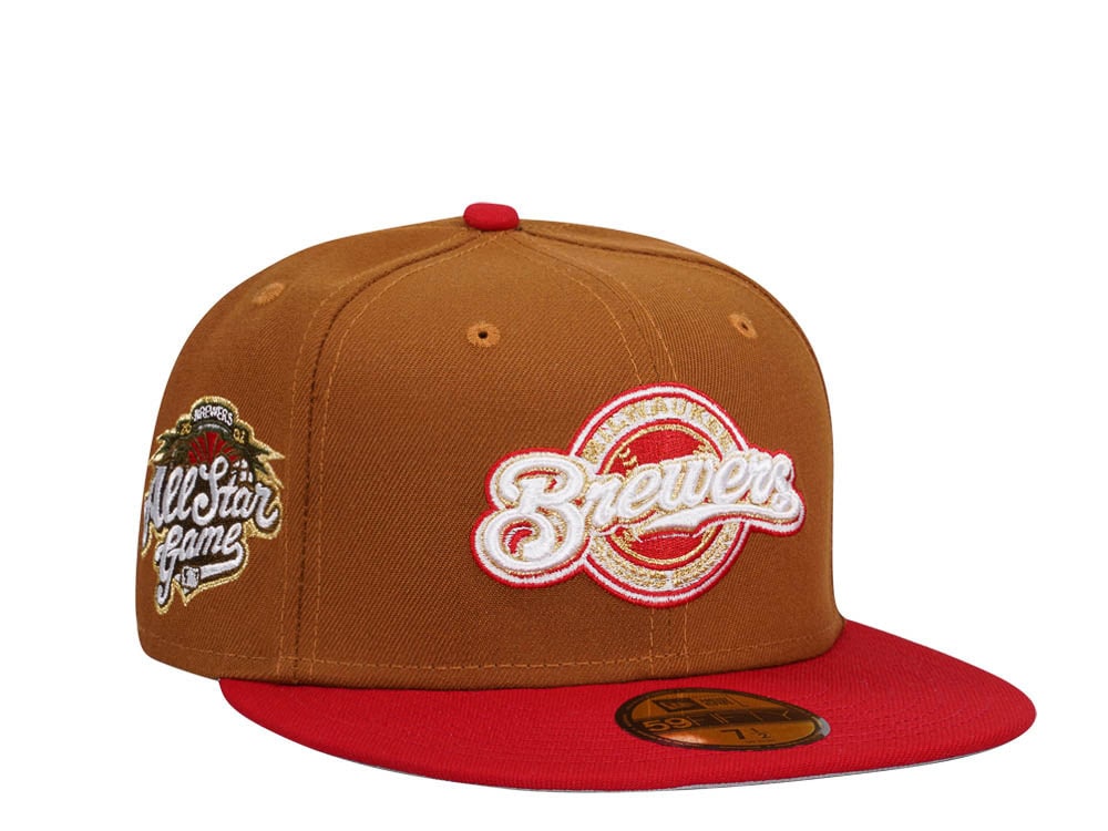 New Era Milwaukee Brewers All Star Game 2002 Malty Red Two Tone Edition 59Fifty Fitted Hat