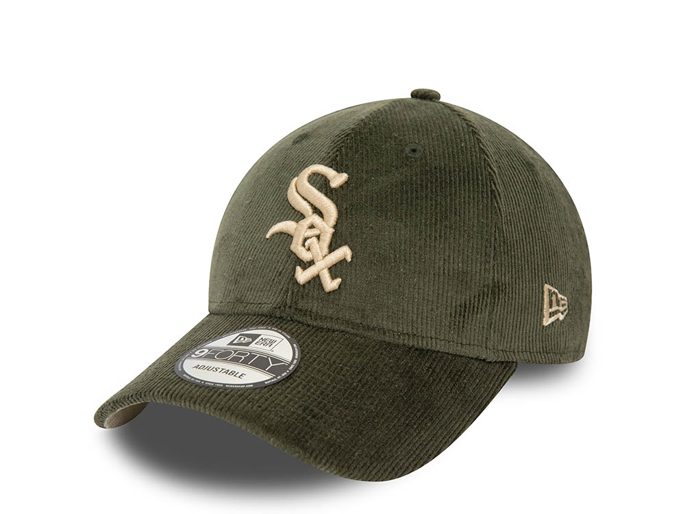 New Era Chicago White Sox Cord Olive 9Forty Strapback Cap